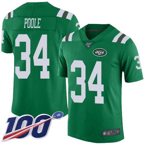 New York Jets Limited Green Men Brian Poole Jersey NFL Football 34 100th Season Rush Vapor Untouchable